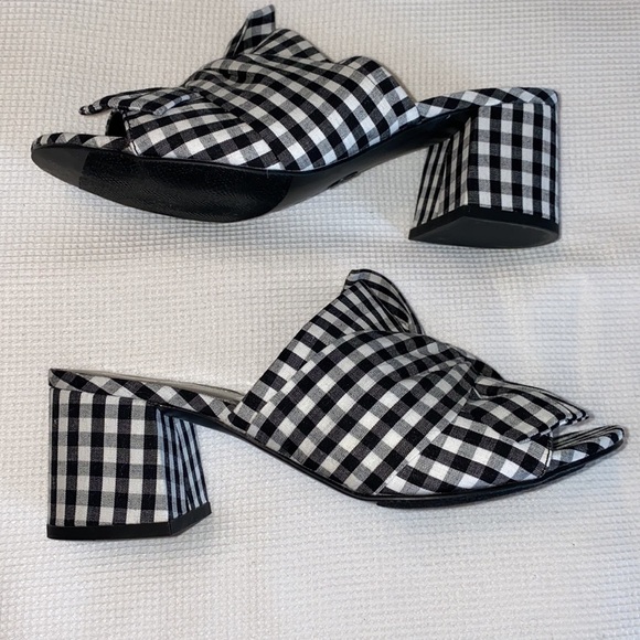 Worthington woman’s open toe plaid mules size 5.5 - Picture 6 of 12